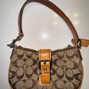 Coach Authentic Brown Monogram Shoulder Bag